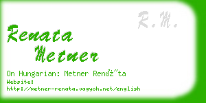 renata metner business card